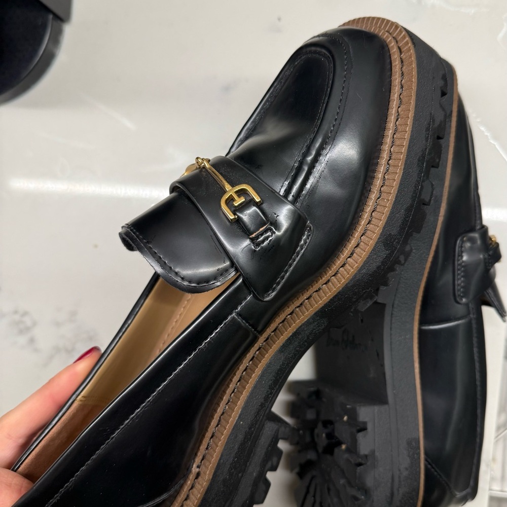 Sam Edelman black lug loafers- basically new